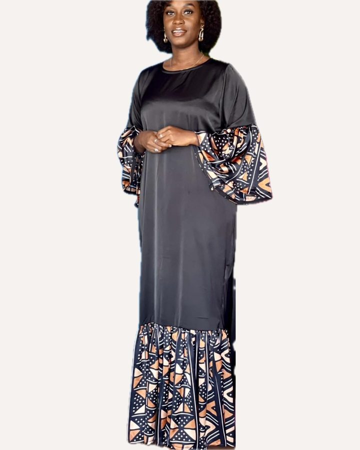 Robe Mayo en satin noir